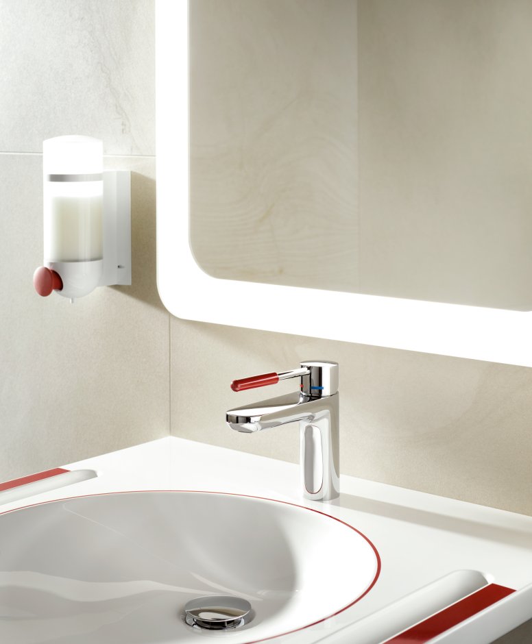 Washbasin and tap for dementia patients